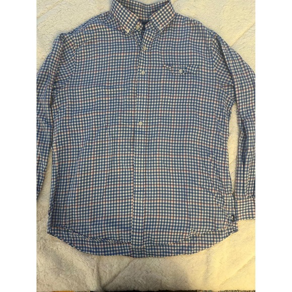 Vineyard Vines Other - Vineyard Vines Slim Fit Crosby Gingham Button Down‎ Shirt Men Size L Blue Pink